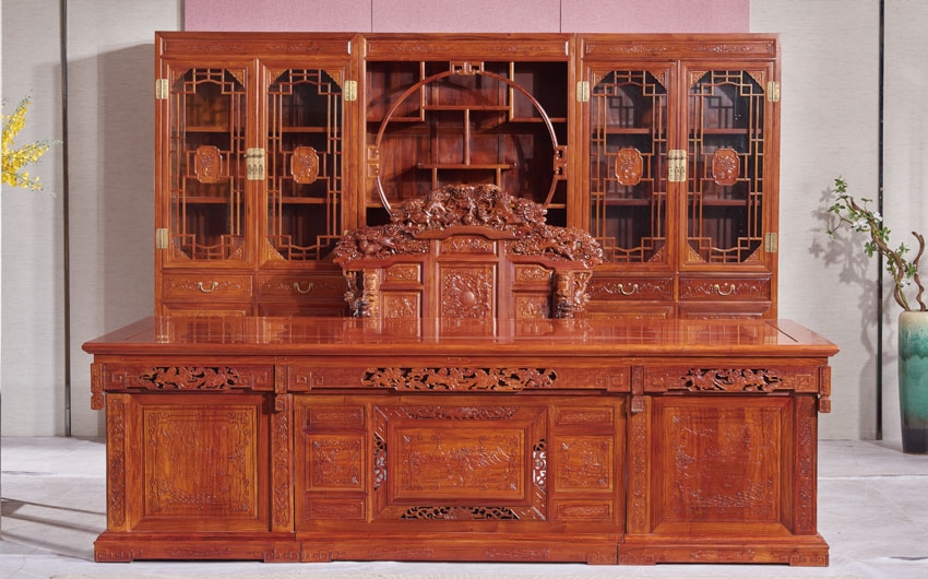 盛世王朝大班台三组合书橱